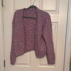 Women's Purple Speckled Sweater